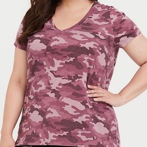 Torrid PINK CAMO CLASSIC FIT TEE